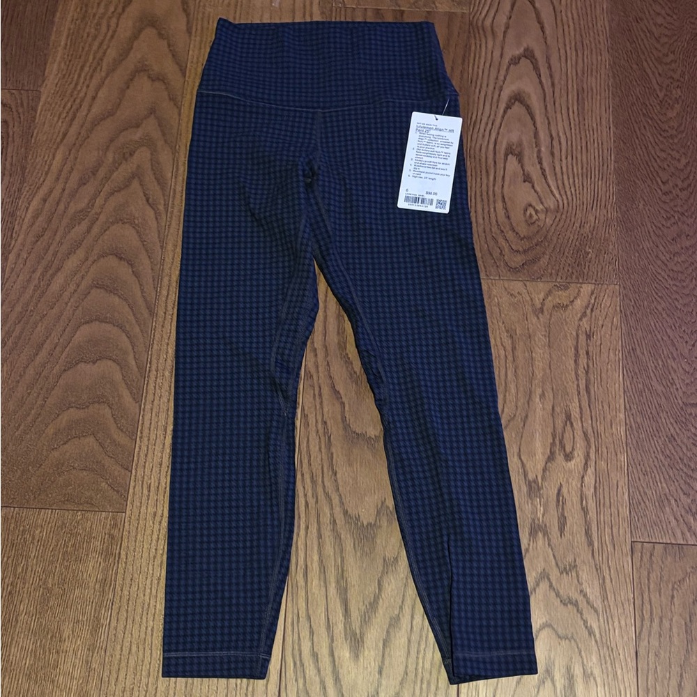 Lululemon Athletica Blue Houndstooth Leggings